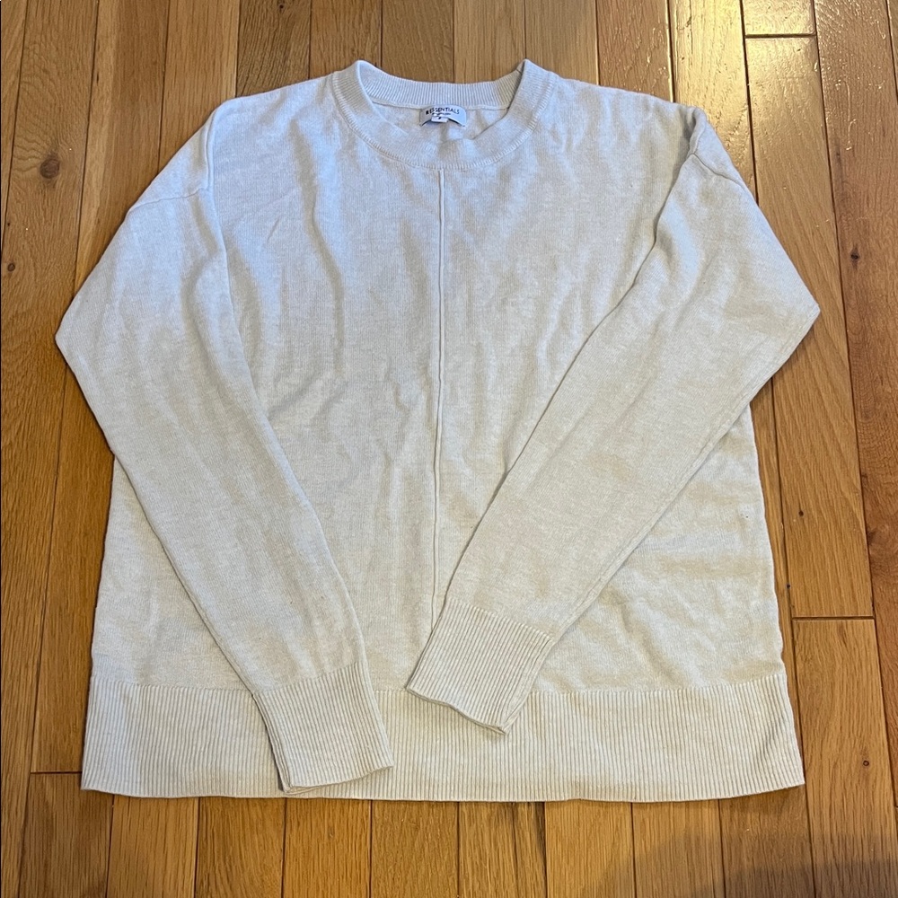 Crewneck Cashmere-Blend Sweater in Ivory